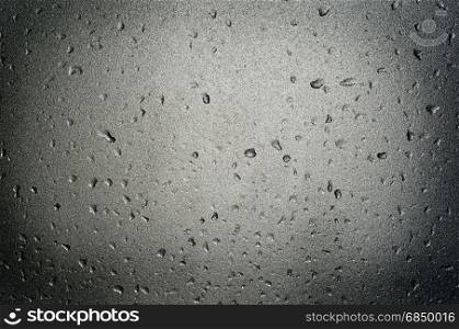 water drop on frosted glass