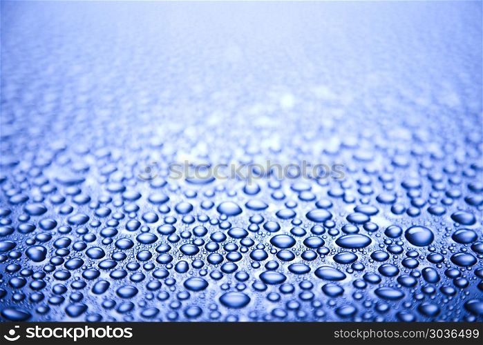 Water drop texture, fresh blue theme