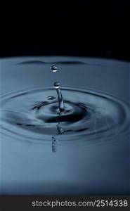 water droplets creating ripple liquid