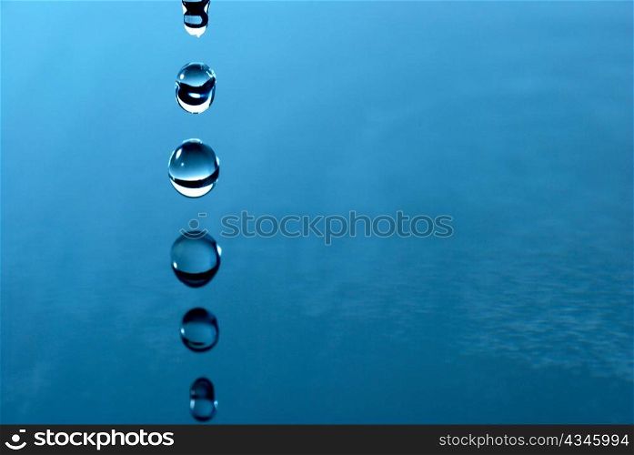 water drops are falling down
