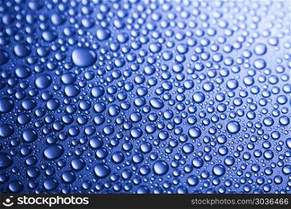 Water drops background, fresh blue theme