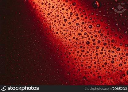 water drops glass red bright background