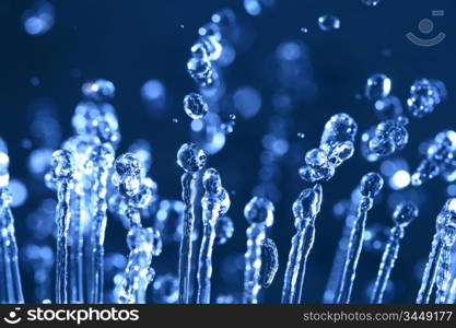 water drops in motion macro close up