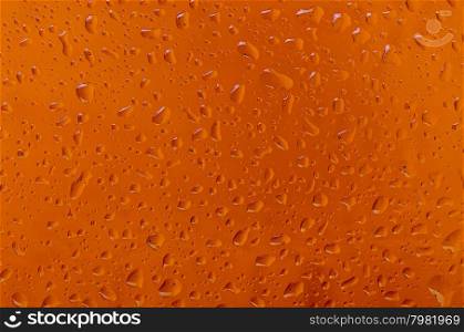 Water drops on a beer glass bottle. Background