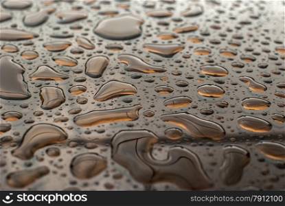 Water drops on glass surface as abstract background
