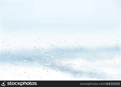 Water drops on glass texture background