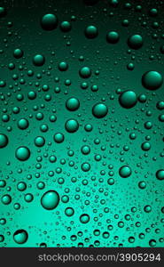 water drops on green