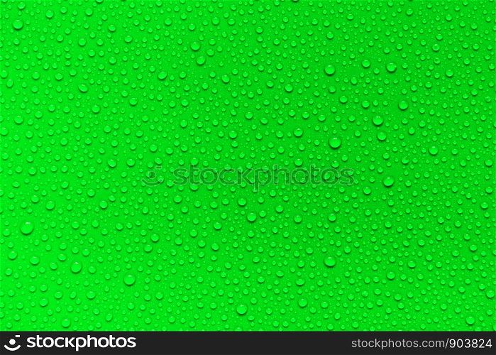 Water drops on green background, for design and advertising