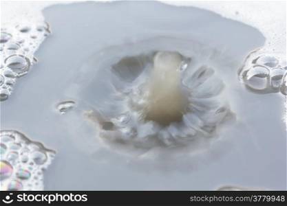 Water drops on waste water pond