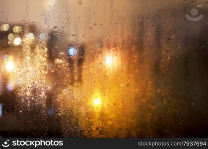 Water drops on window