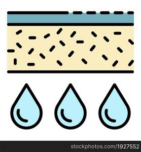 Water filter structure icon. Outline water filter structure vector icon color flat isolated. Water filter structure icon color outline vector