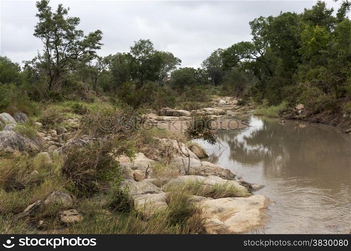 water flow in kruger national parc south africa