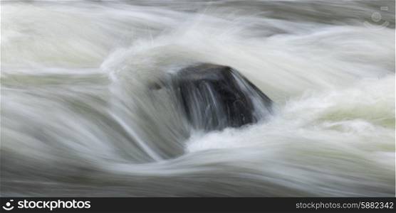 Water flowing through rocks, Rushing River Provincial Park, Ontario, Canada