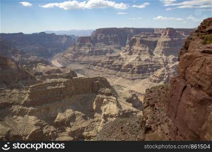 Water from the Colorado River flows through Canyon of Grand Canyon