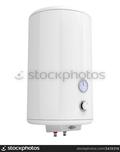 Water heater isolated on white