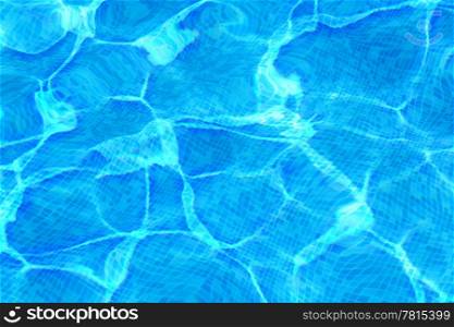 Water in pool with glare from sun