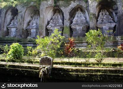 Water in temple Gunung Kawi, bali, Indonesia