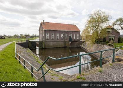Water inlet and sluice of historical Dutch pumping station