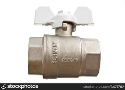 water inlet valve isolated on a white background