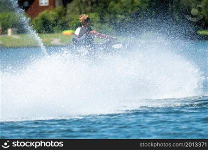 Water jet rider, jet skiing