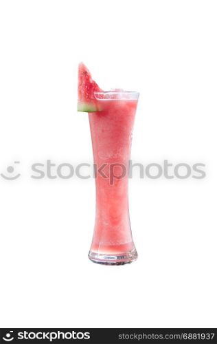 water melon smoothie on the white background.