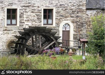 water mill in the belgium city mortehan near bertrix