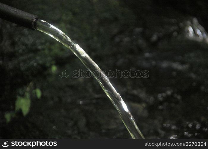 Water of a hose