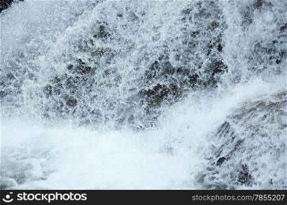 Water of waterfall closeup (nature background).