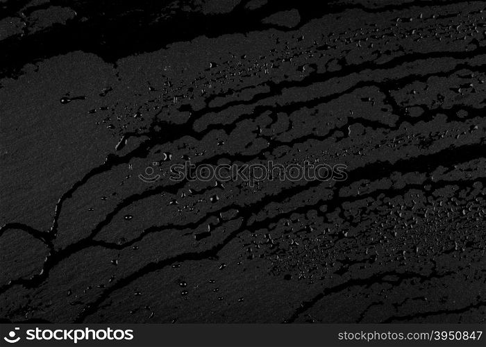 water on stone surface in black and white