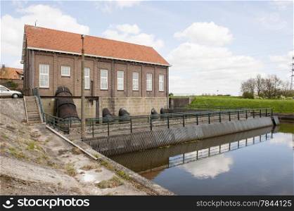 Water outlet of historical Dutch pumping station