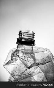 Water plastic bottle on studio light