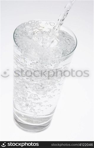 Water poured in a glass