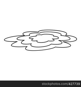 Water puddle icon. Outline illustration of water puddle vector icon for web. Water puddle icon, outline style