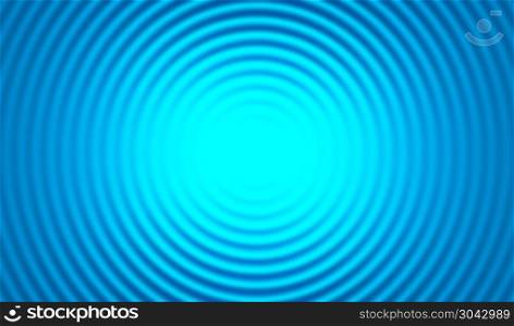 Water Ripples. Digital data and network circles shape in technology concept on blue background, 3d illusion abstract illustration