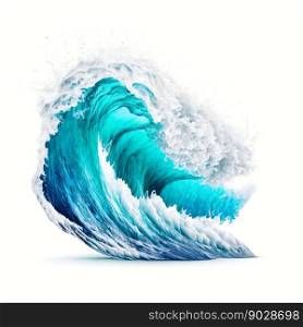Water sea ocean wave isolated on white background . High quality 3d illustration. Water sea ocean wave isolated on white background 