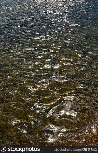 Water smooth surface on the sea