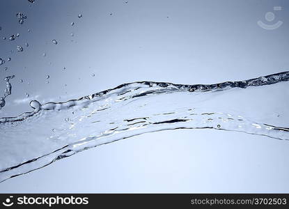 Water splash and bubbles. falling water