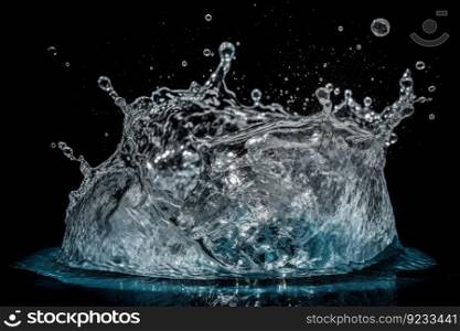 Water splash. Clean drink motion. Generate Ai. Water splash. Generate Ai