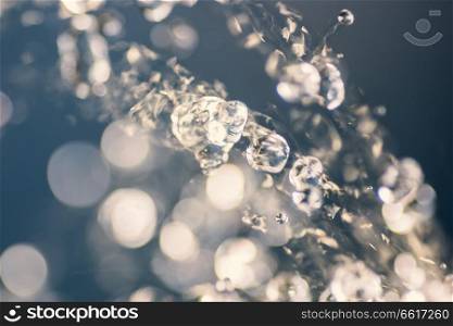 Water splash freezed in air