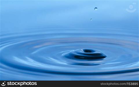 water splash in blue background