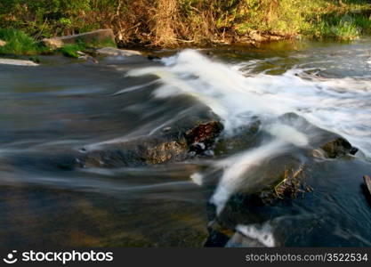 water splash in river nature