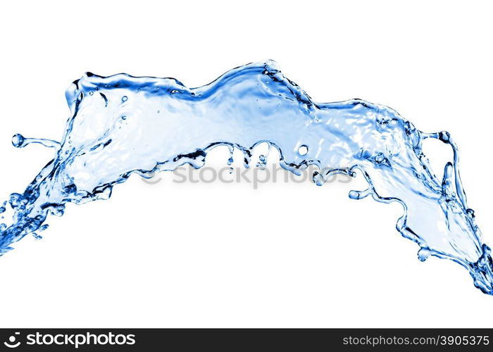 water splash isolated on white