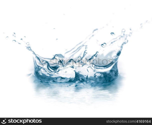 water splash isolated on white