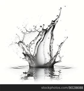 Water splash isolated on white background . High quality 3d illustration. Water splash isolated on white background 