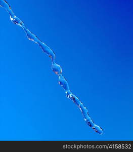 water splash line in blue sky background