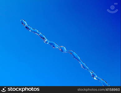 water splash line in blue sky background