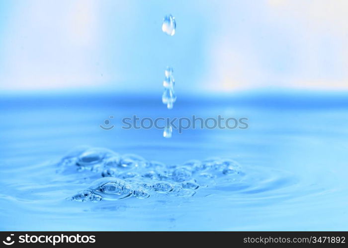 water splash macro close up