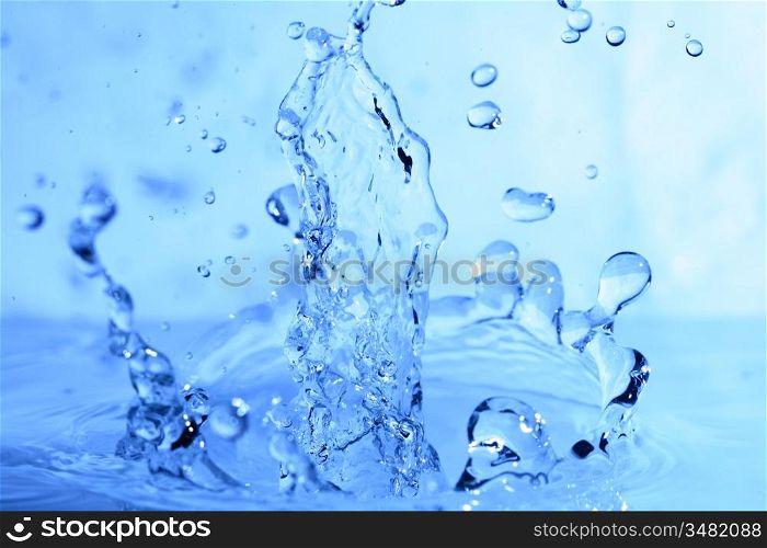 water splash macro close up