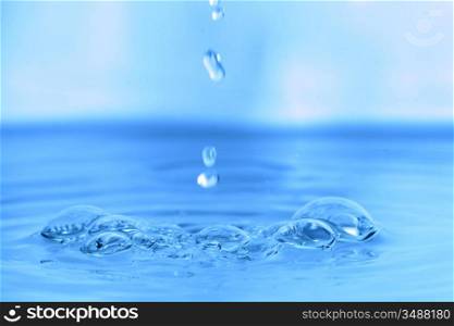 water splash macro close up