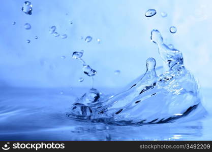 water splash macro close up